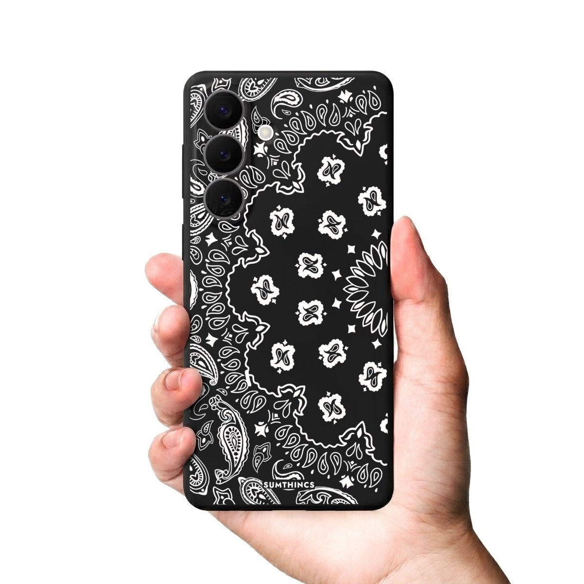 Samsung Paisley Premium Telefon Kılıfı Gri - Sumthincs