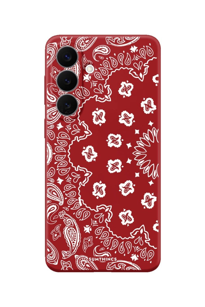 Samsung Paisley Premium Telefon Kılıfı Kırmızı - Sumthincs