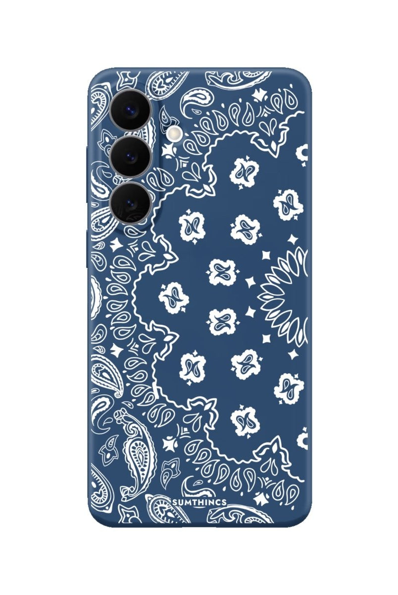 Samsung Paisley Premium Telefon Kılıfı Pasifik Mavi - Sumthincs