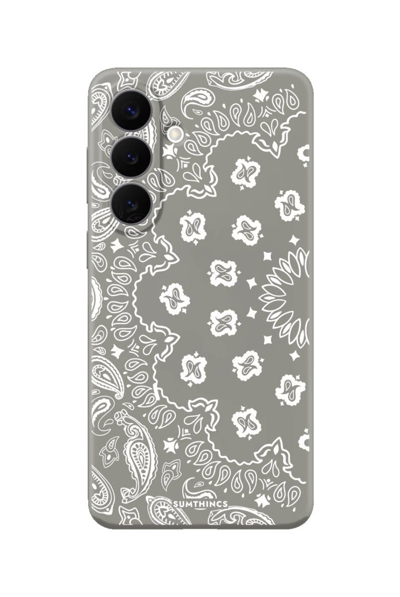 Samsung Paisley Premium Telefon Kılıfı Gri - Sumthincs