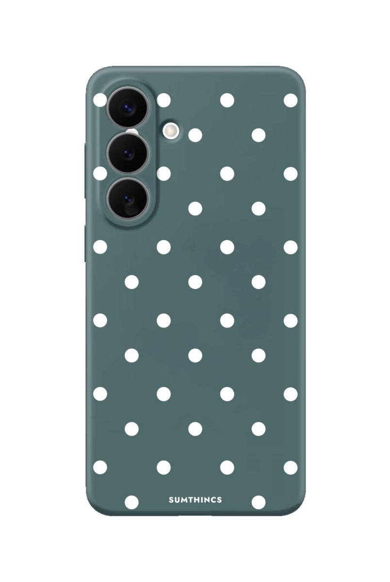 Samsung Polka Dots Premium Telefon Kılıfı Kaktüs Yeşili - Sumthincs