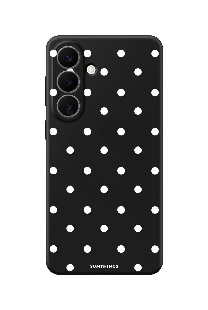 Samsung Polka Dots Premium Telefon Kılıfı Siyah - Sumthincs