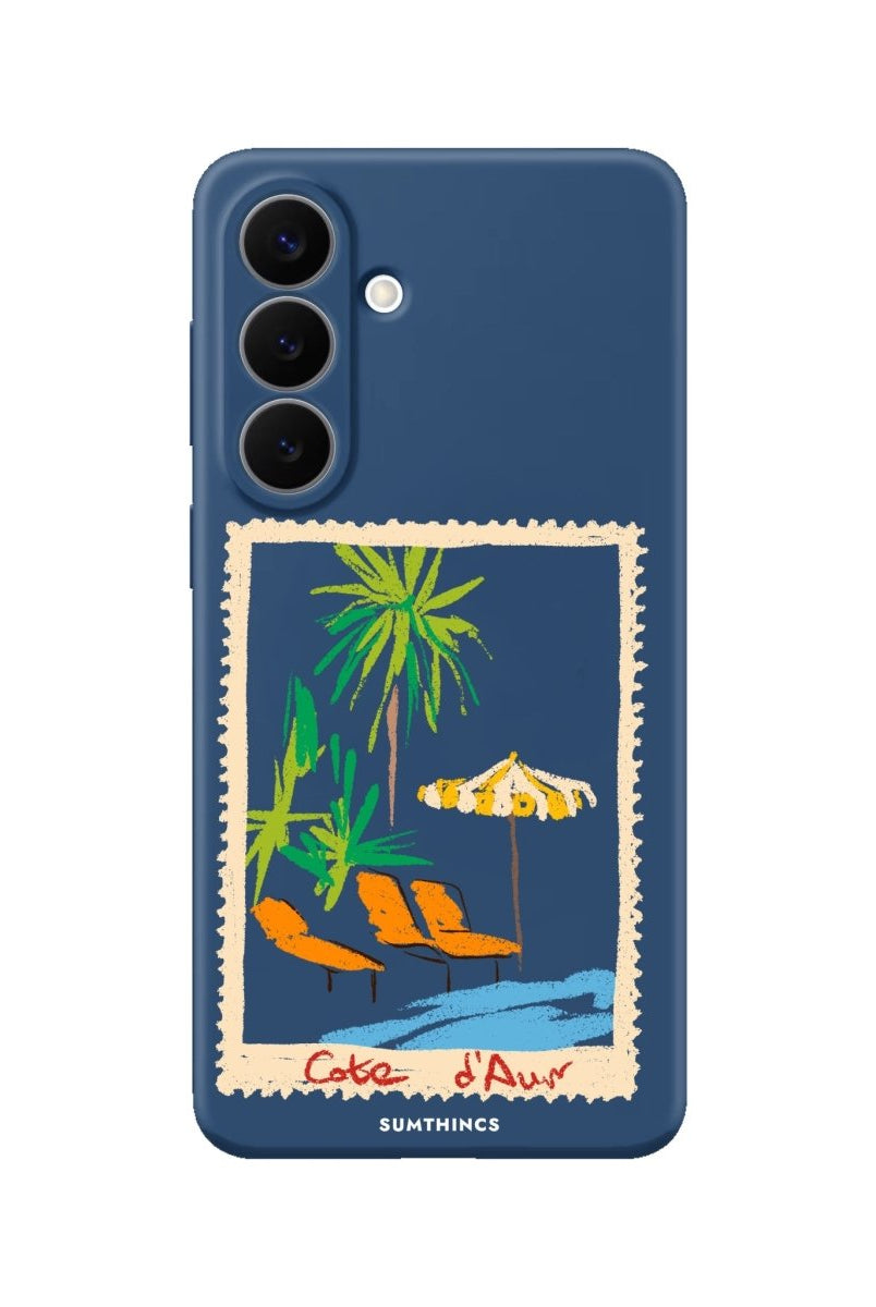 Samsung Postcard Premium Telefon Kılıfı Pasifik Mavi - Sumthincs