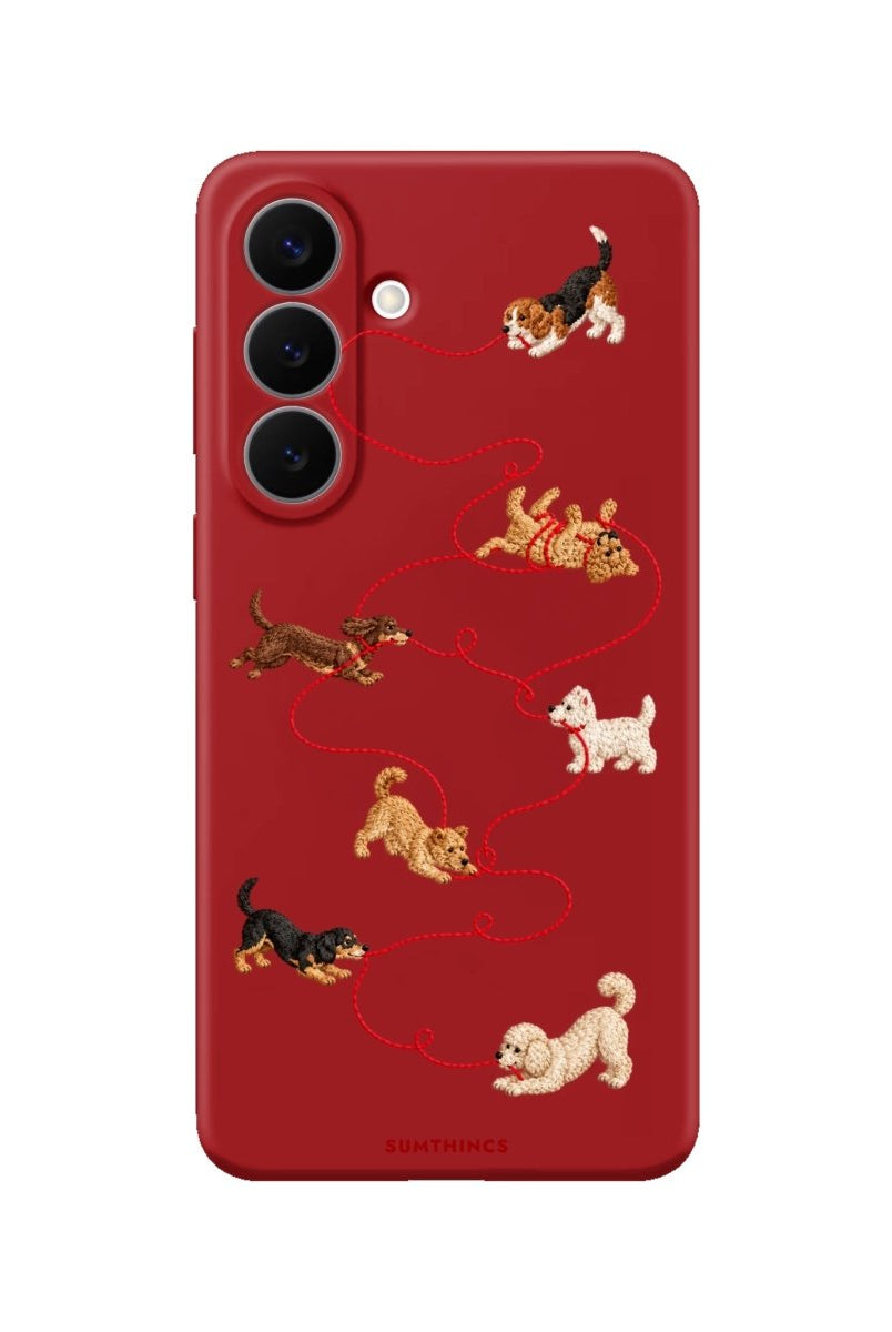 Samsung Puppy Premium Telefon Kılıfı Kırmızı - Sumthincs