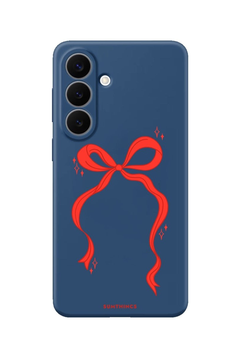 Samsung Red Bow Premium Telefon Kılıfı Pasifik Mavi - Sumthincs