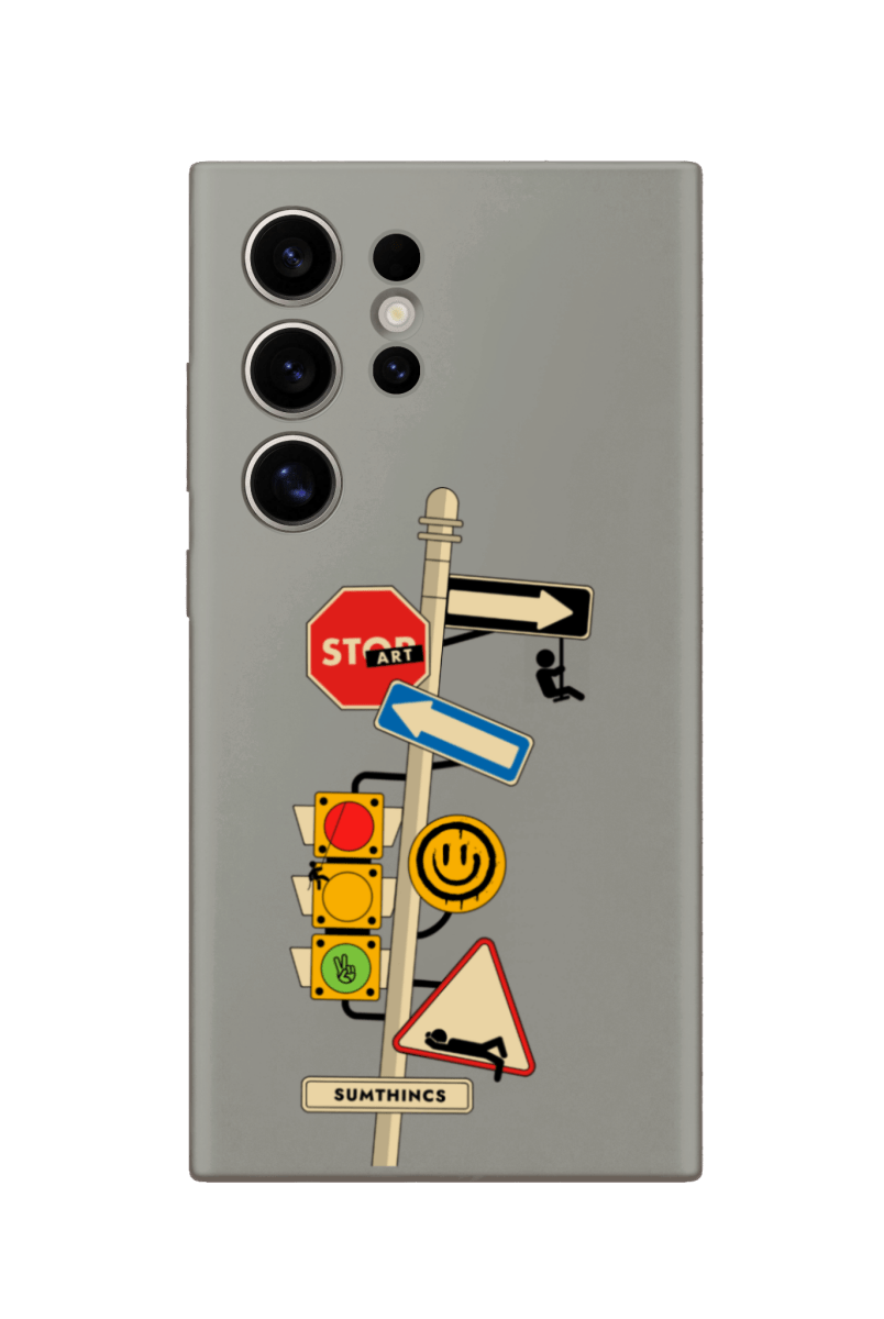 Samsung S22 Ultra Crossroad Premium Telefon Kılıfı Gri - SUMTHINCS