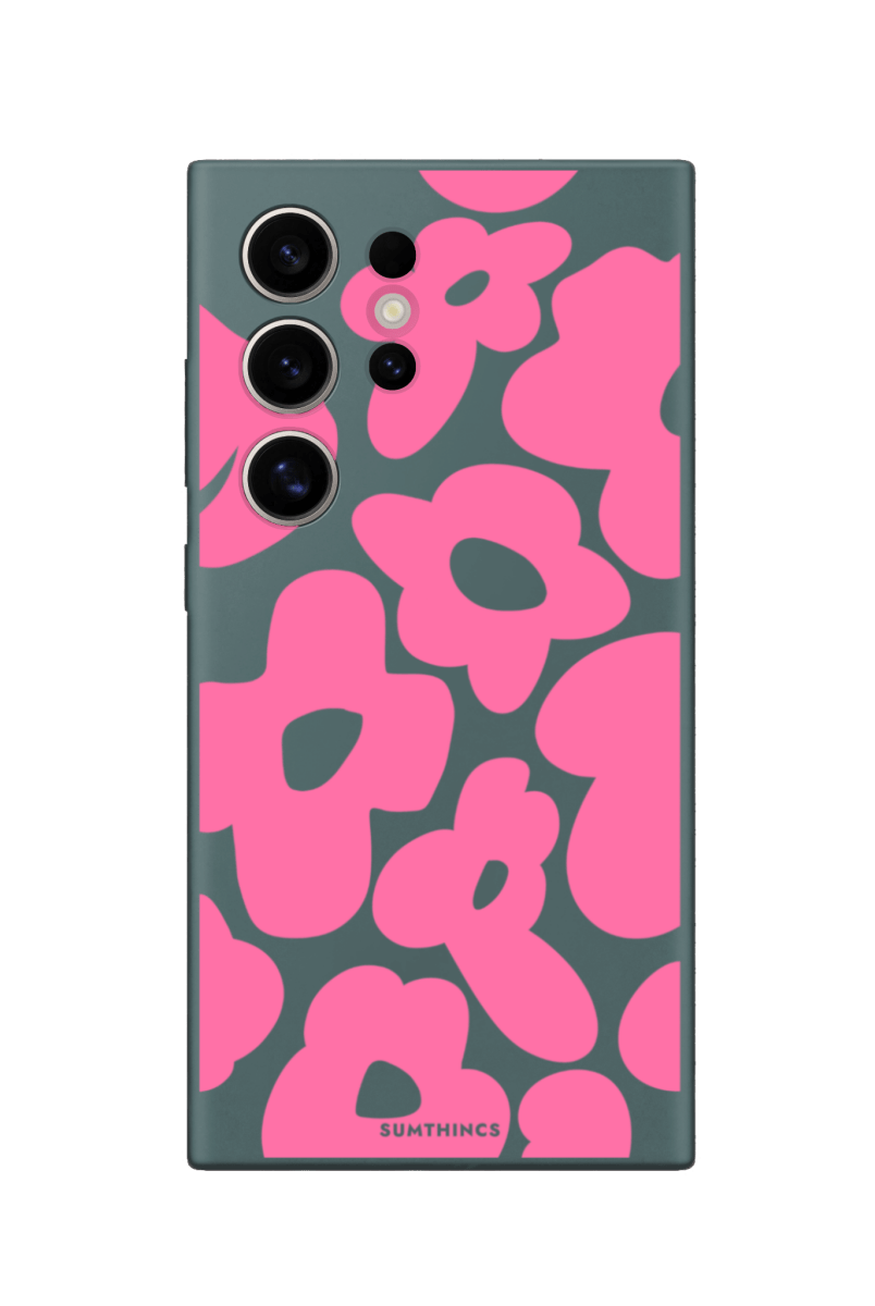 Samsung S22 Ultra Daisy Pop Premium Telefon Kılıfı Kaktüs Yeşili - SUMTHINCS