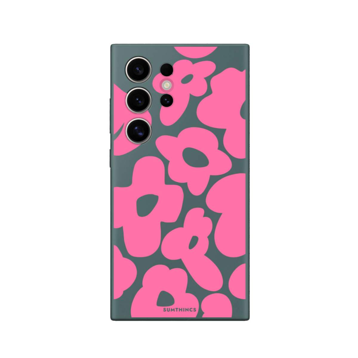 Samsung S22 Ultra Daisy Pop Premium Telefon Kılıfı Kaktüs Yeşili - SUMTHINCS