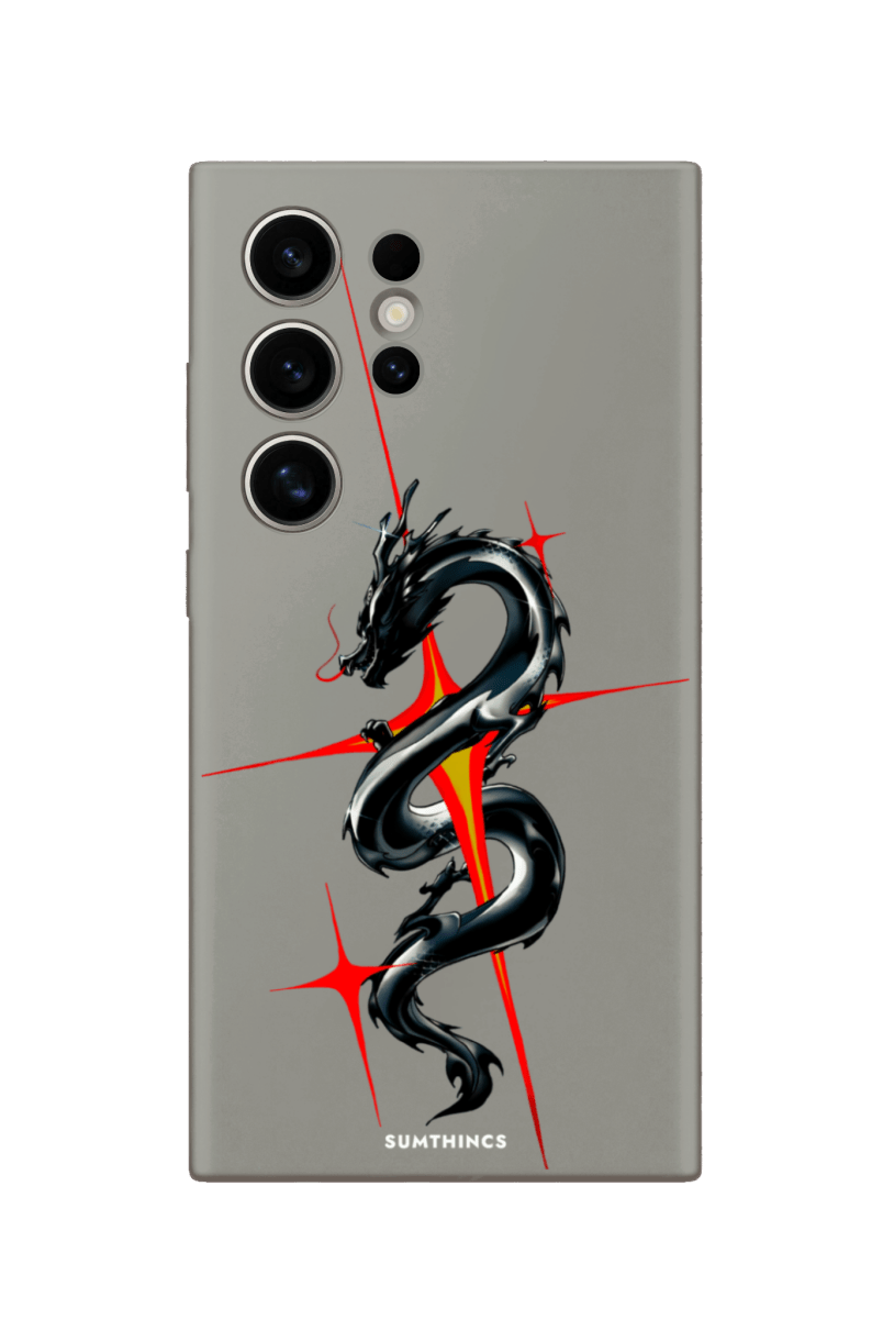 Samsung S22 Ultra Dragonflare Premium Telefon Kılıfı Gri - SUMTHINCS