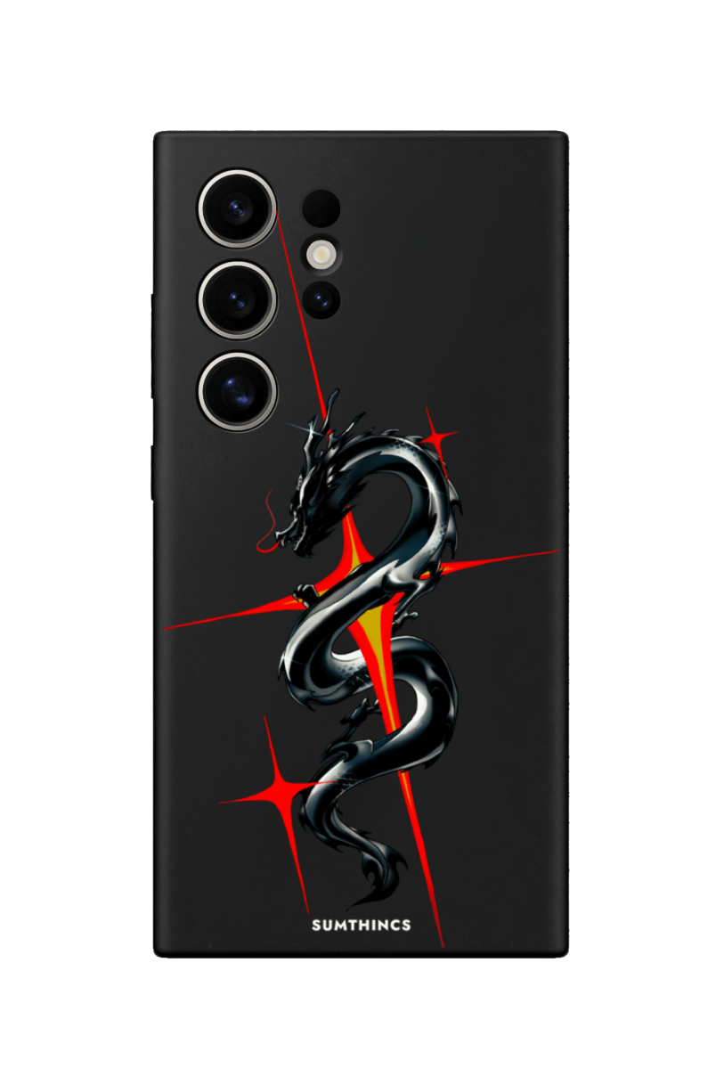 Samsung S22 Ultra Dragonflare Premium Telefon Kılıfı Siyah - SUMTHINCS