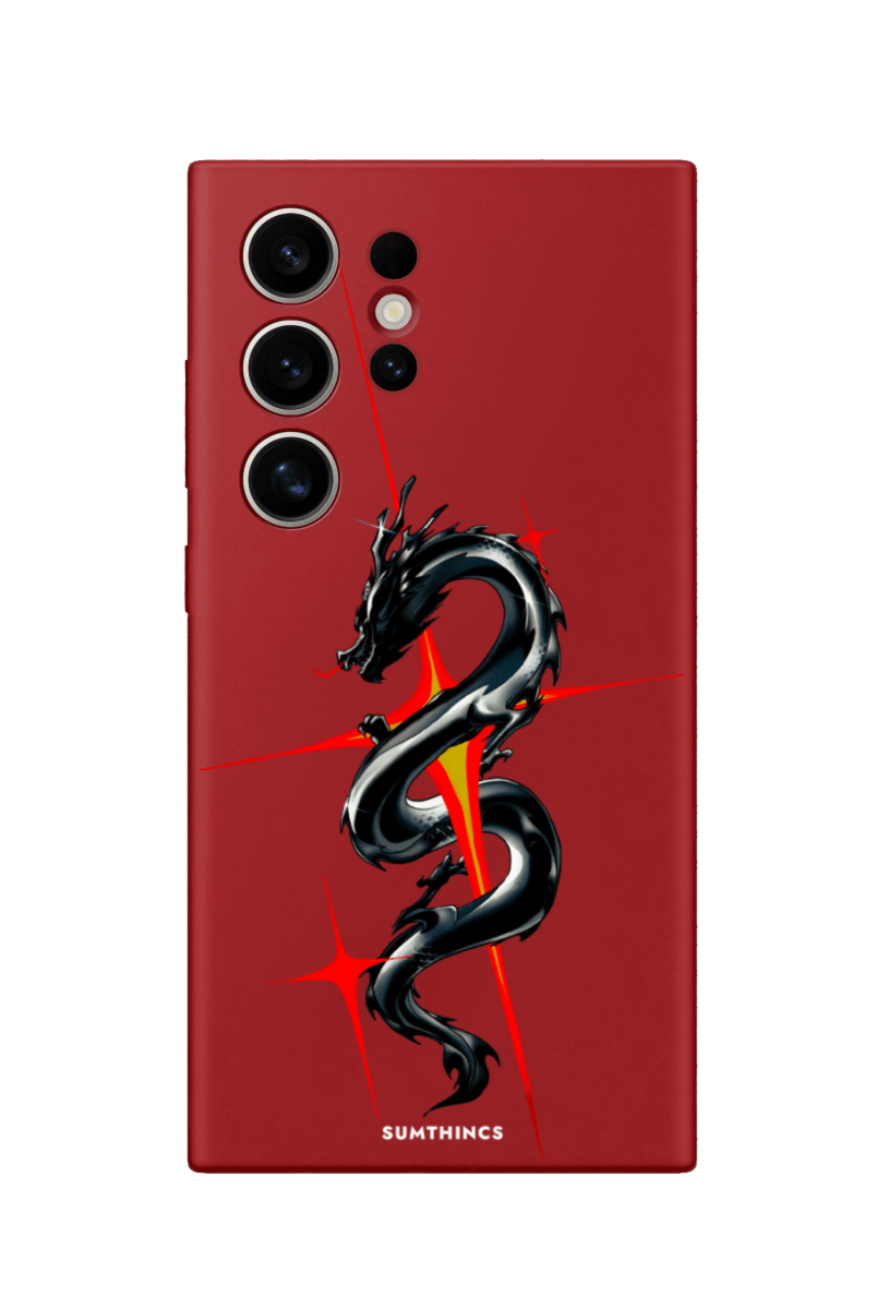 Samsung S22 Ultra Dragonflare Premium Telefon Kılıfı Kırmızı - SUMTHINCS