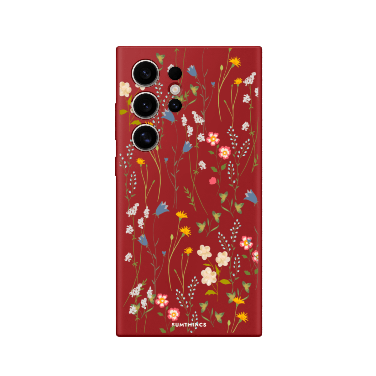 Samsung S22 Ultra Eternal Garden Premium Telefon Kılıfı Kırmızı - SUMTHINCS