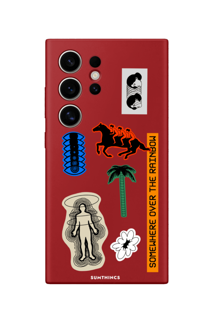 Samsung S22 Ultra Somewhere Premium Telefon Kılıfı Kırmızı - SUMTHINCS