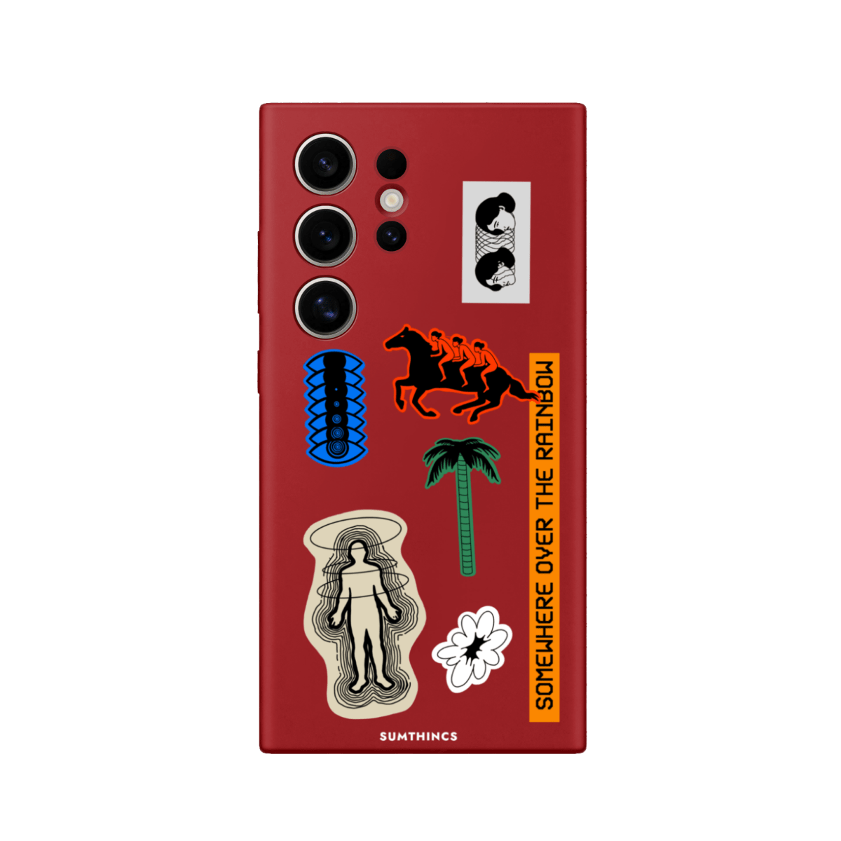 Samsung S22 Ultra Somewhere Premium Telefon Kılıfı Kırmızı - SUMTHINCS
