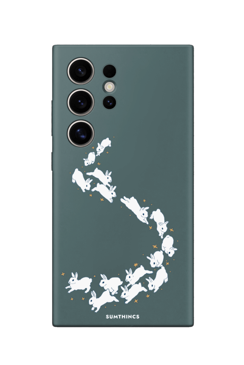 Samsung S22 Ultra Starry Bunnies Premium Telefon Kılıfı Kaktüs Yeşili - SUMTHINCS