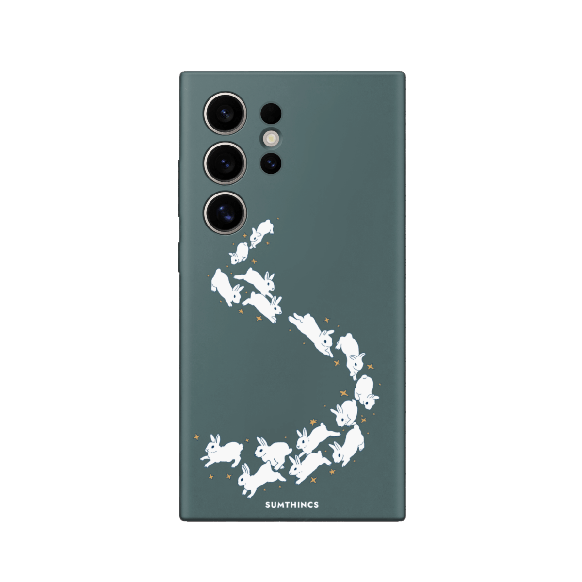 Samsung S22 Ultra Starry Bunnies Premium Telefon Kılıfı Kaktüs Yeşili - SUMTHINCS