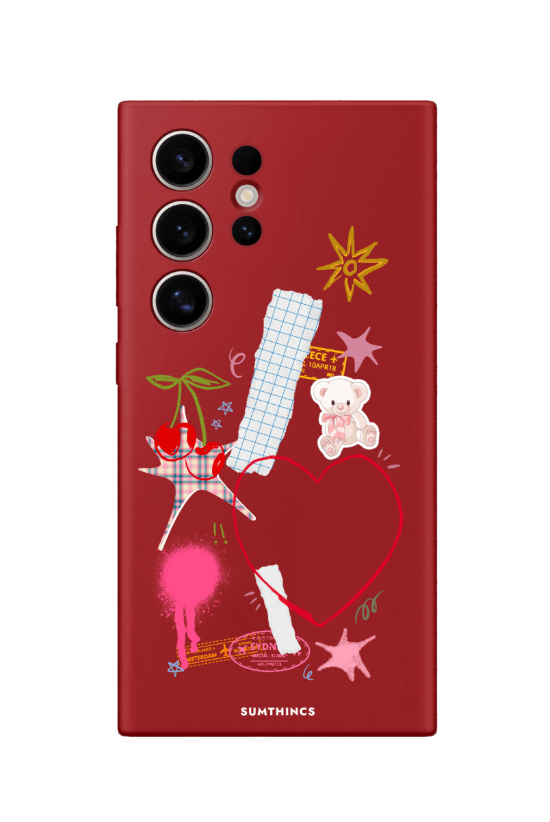 Samsung S22 Ultra Sweet Chaos Premium Telefon Kılıfı Kırmızı - SUMTHINCS