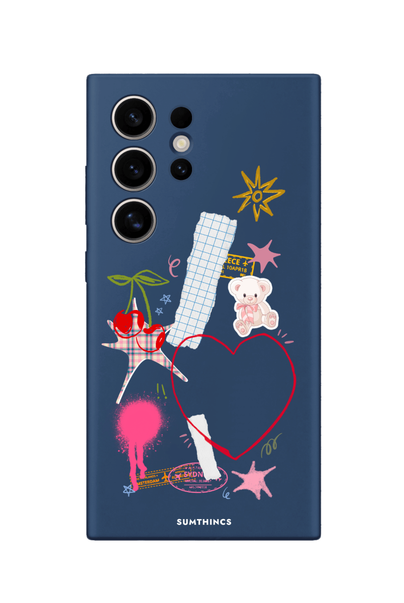 Samsung S22 Ultra Sweet Chaos Premium Telefon Kılıfı Pasifik Mavi - SUMTHINCS