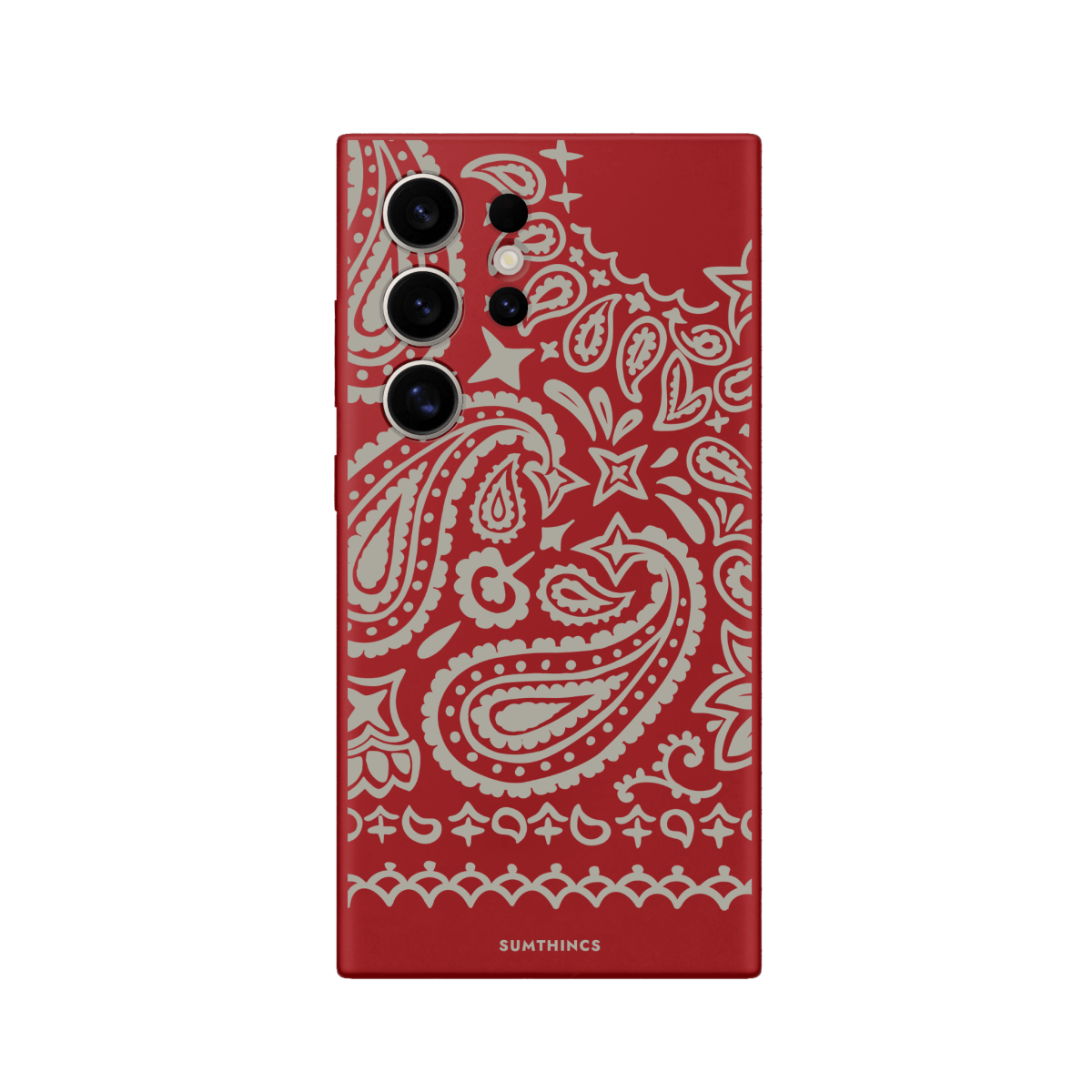 Samsung S22 Ultra Urban Bandana Premium Telefon Kılıfı Kırmızı - SUMTHINCS