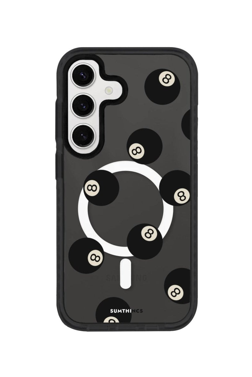 Samsung S23 FE 8Ball Magsafe Procase Şeffaf Telefon Kılıfı Antrasit - SUMTHINCS