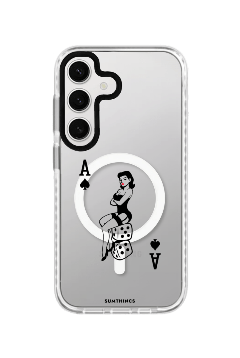 Samsung S23 FE Ace Queen Magsafe Procase Şeffaf Telefon Kılıfı Beyaz Şeffaf - SUMTHINCS