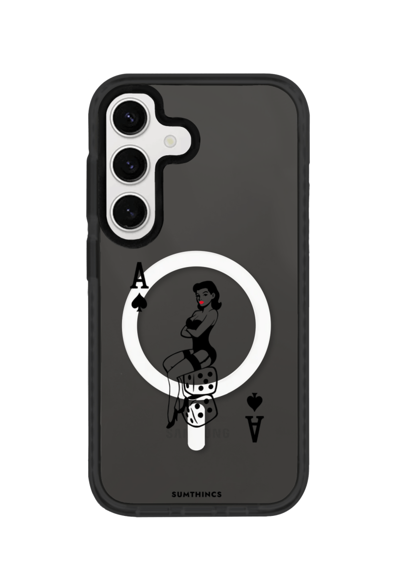 Samsung S23 FE Ace Queen Magsafe Procase Şeffaf Telefon Kılıfı Antrasit - SUMTHINCS