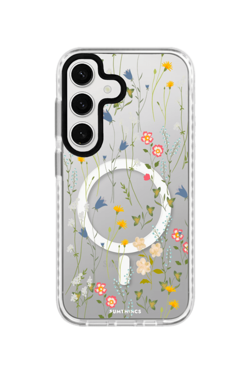 Samsung S23 FE Eternal Garden Magsafe Procase Şeffaf Telefon Kılıfı Beyaz Şeffaf - SUMTHINCS