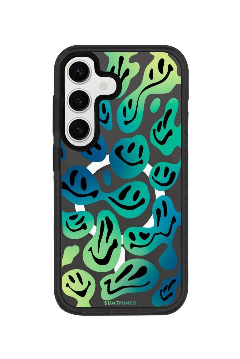 Samsung S23 FE Smiley Magsafe Procase Şeffaf Telefon Kılıfı Antrasit - SUMTHINCS