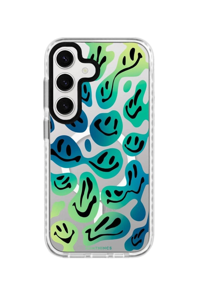 Samsung S23 FE Smiley Magsafe Procase Şeffaf Telefon Kılıfı Beyaz Şeffaf - SUMTHINCS