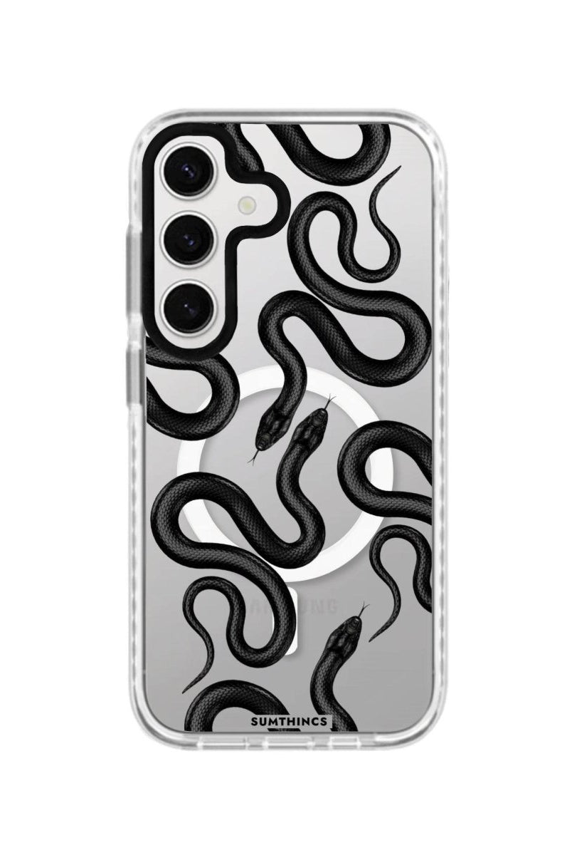 Samsung S23 FE Snakes Magsafe Procase Şeffaf Telefon Kılıfı Beyaz Şeffaf - SUMTHINCS