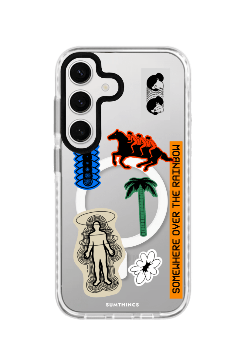 Samsung S23 FE Somewhere Magsafe Procase Şeffaf Telefon Kılıfı Beyaz Şeffaf - SUMTHINCS