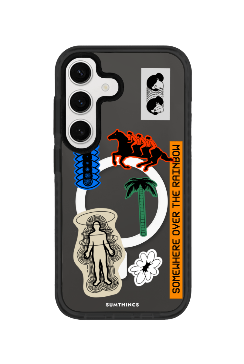 Samsung S23 Somewhere Magsafe Procase Şeffaf Telefon Kılıfı Antrasit - SUMTHINCS