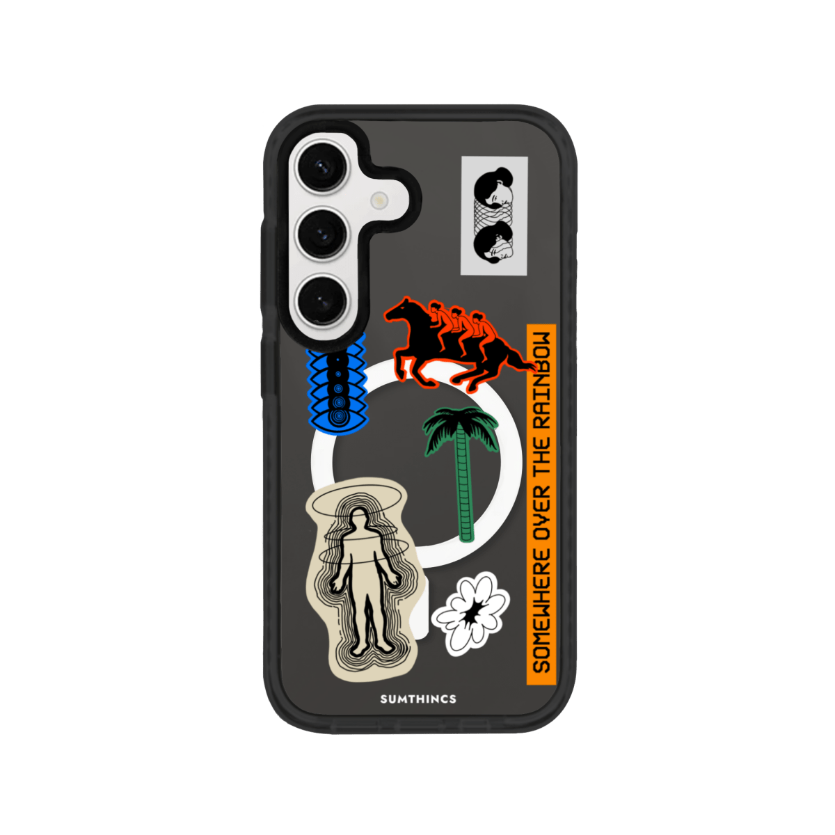 Samsung S23 Somewhere Magsafe Procase Şeffaf Telefon Kılıfı Antrasit - SUMTHINCS