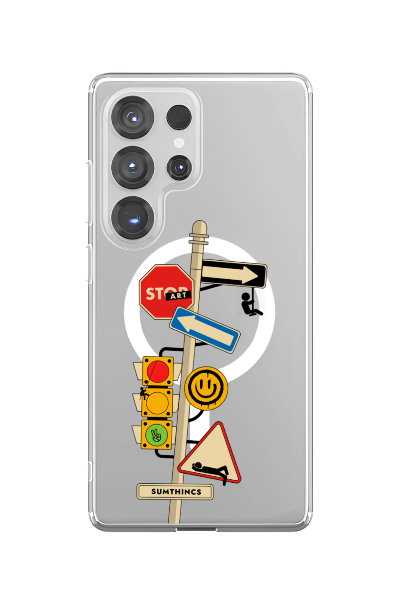 Samsung S23 Ultra Crossroad Clear Magsafe Şeffaf Telefon Kılıfı - SUMTHINCS