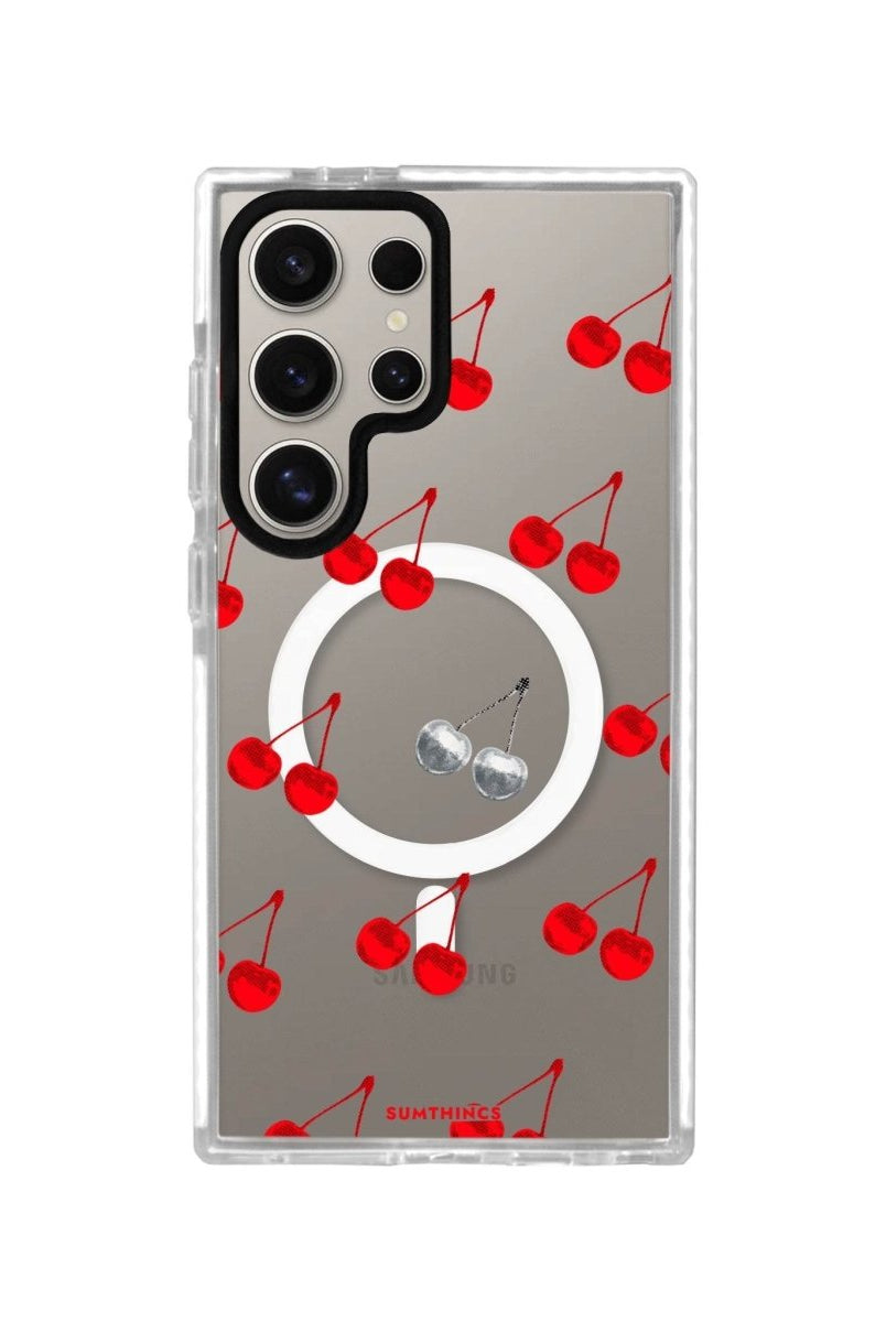 Samsung S23 Ultra Disco Cherry Magsafe Procase Şeffaf Telefon Kılıfı - SUMTHINCS