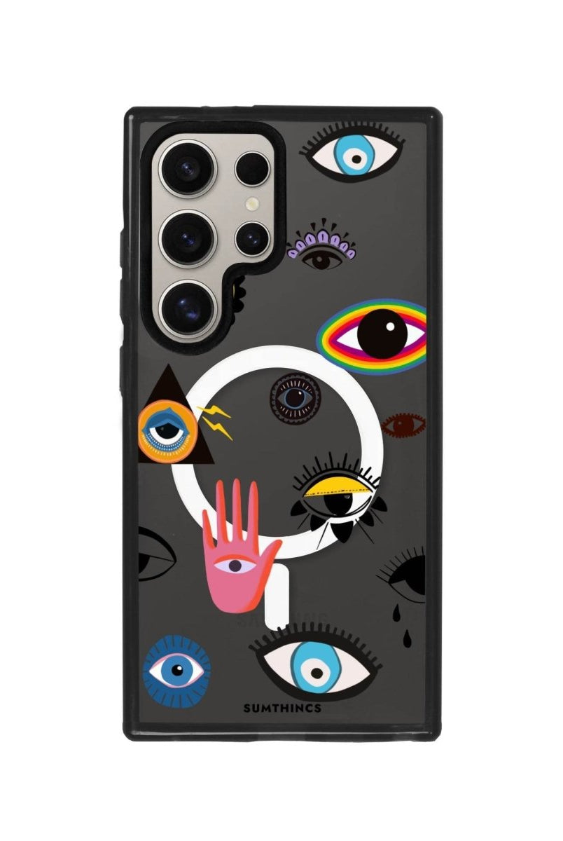 Samsung S23 Ultra Eye Stickers Magsafe Procase Şeffaf Telefon Kılıfı - SUMTHINCS