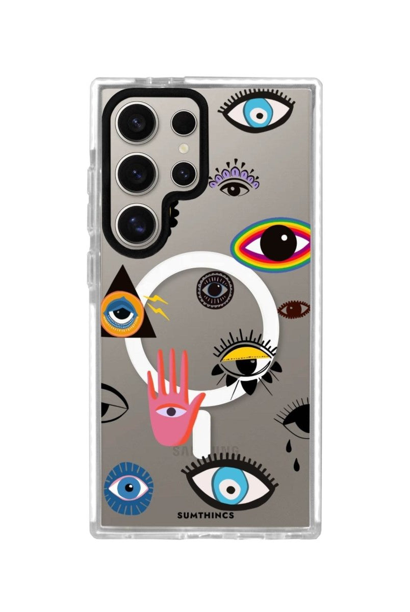 Samsung S23 Ultra Eye Stickers Magsafe Procase Şeffaf Telefon Kılıfı - SUMTHINCS