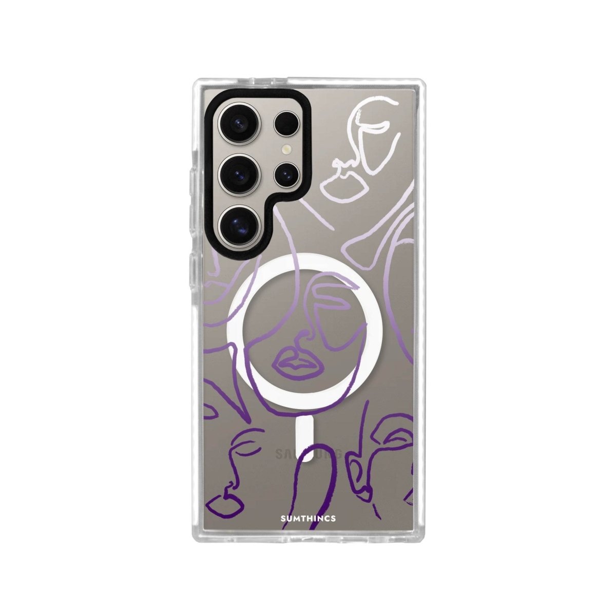 Samsung S23 Ultra Faces Magsafe Procase Şeffaf Telefon Kılıfı - SUMTHINCS