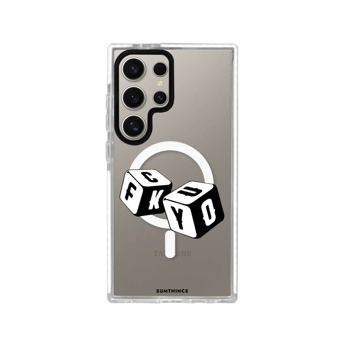Samsung S23 Ultra Fck You Magsafe Procase Şeffaf Telefon Kılıfı Beyaz Şeffaf - SUMTHINCS