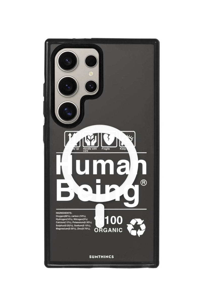 Samsung S23 Ultra Human Being Magsafe Procase Şeffaf Telefon Kılıfı Antrasit - SUMTHINCS