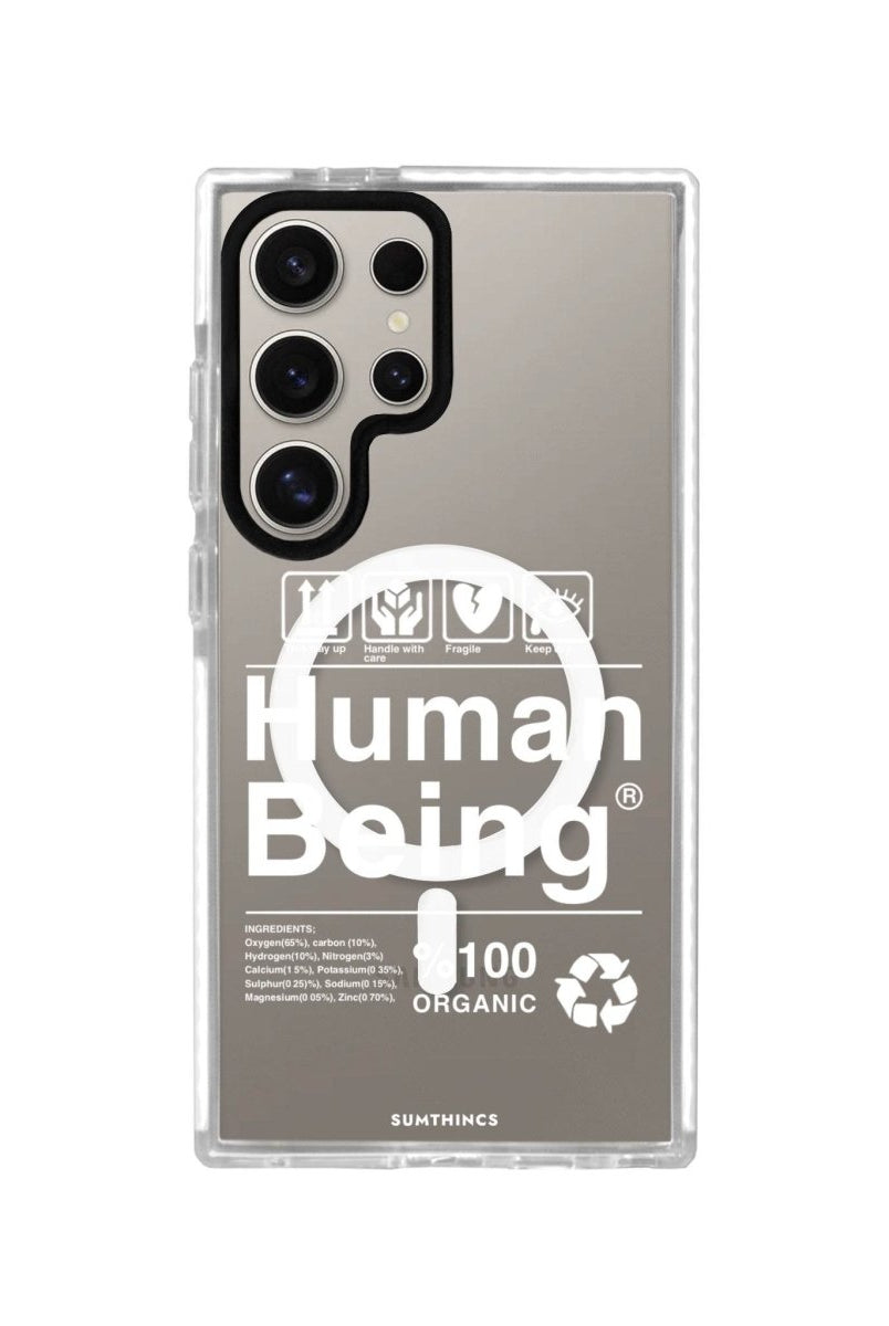 Samsung S23 Ultra Human Being Magsafe Procase Şeffaf Telefon Kılıfı Beyaz Şeffaf - SUMTHINCS