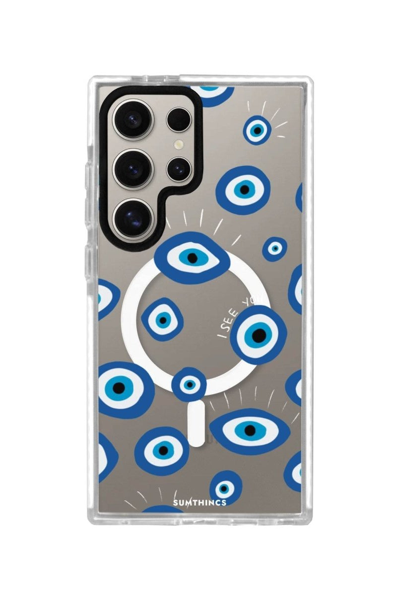 Samsung S23 Ultra I See You Magsafe Procase Şeffaf Telefon Kılıfı Beyaz Şeffaf - SUMTHINCS