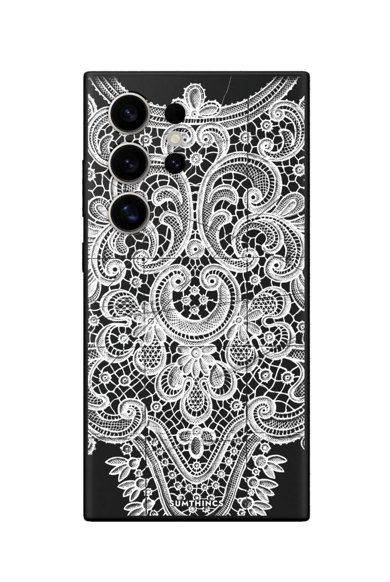 Samsung S23 Ultra Lacework Premium Telefon Kılıfı Siyah - SUMTHINCS