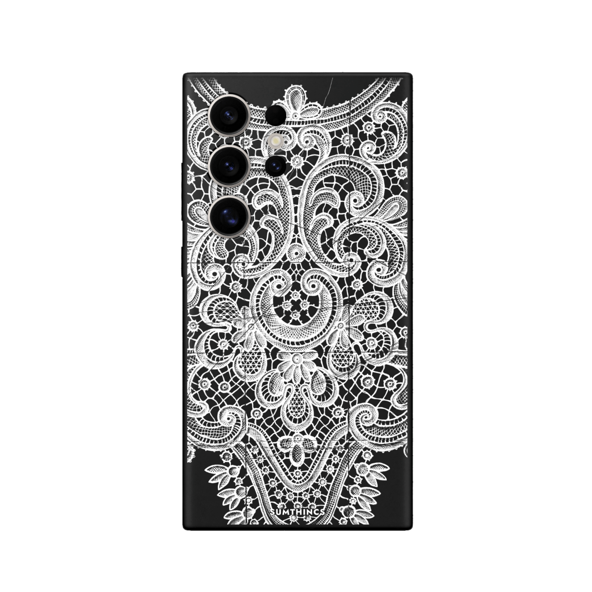 Samsung S23 Ultra Lacework Premium Telefon Kılıfı Siyah - SUMTHINCS