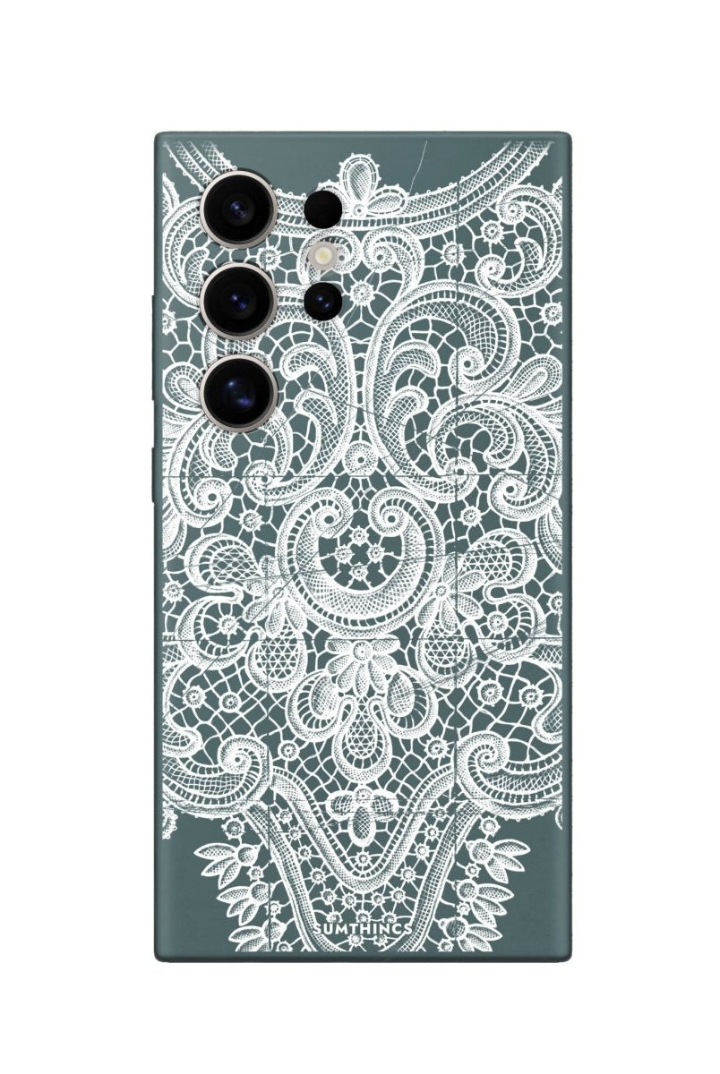 Samsung S23 Ultra Lacework Premium Telefon Kılıfı Kaktüs Yeşili - SUMTHINCS