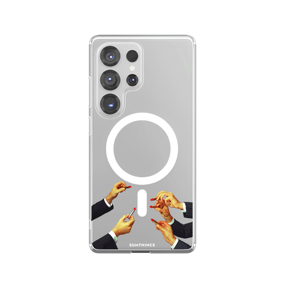 Samsung S23 Ultra Lipstick Clear Magsafe Telefon Kılıfı - SUMTHINCS