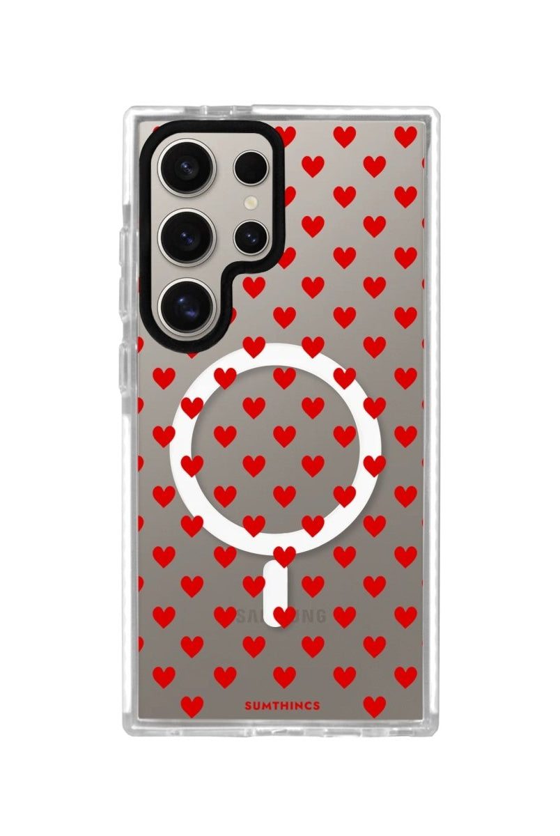 Samsung S23 Ultra Little Hearts Magsafe Procase Şeffaf Telefon Kılıfı - SUMTHINCS
