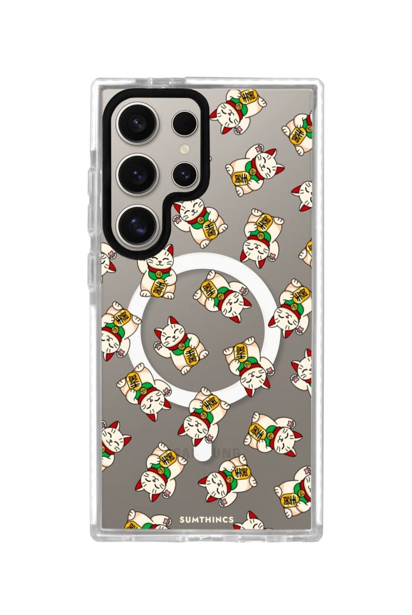 Samsung S23 Ultra Maneki Neko Magsafe Procase Şeffaf Telefon Kılıfı - SUMTHINCS