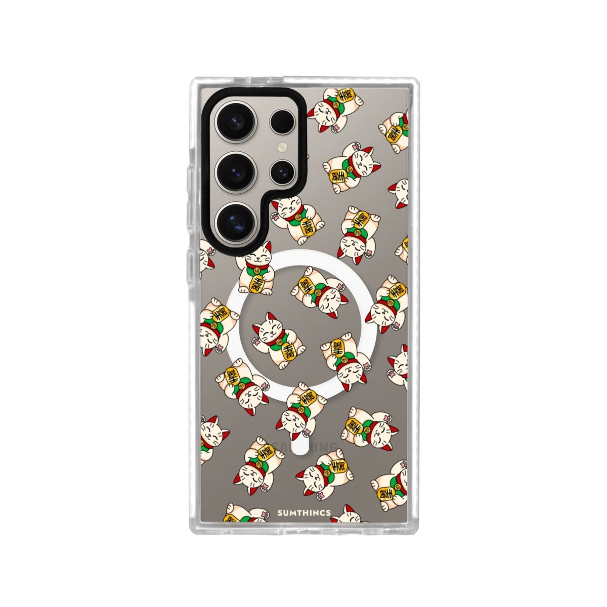 Samsung S23 Ultra Maneki Neko Magsafe Procase Şeffaf Telefon Kılıfı - SUMTHINCS