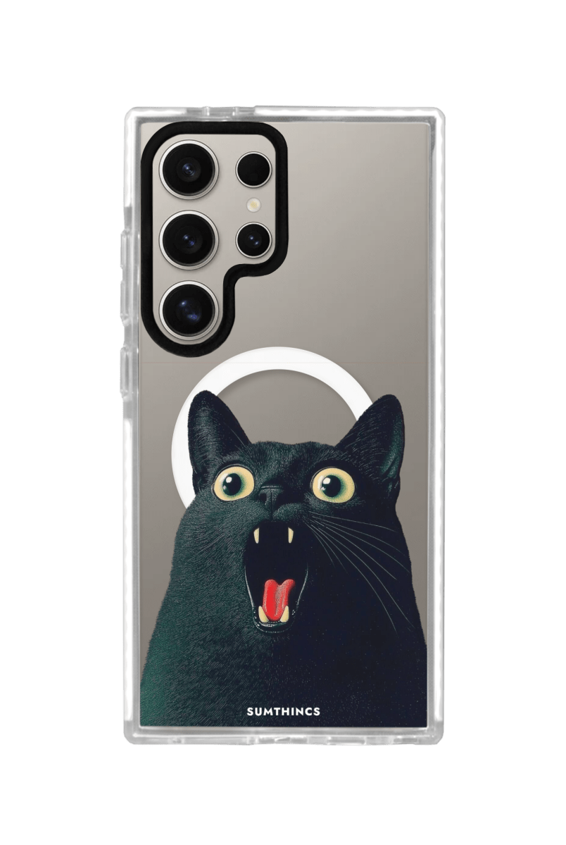 Samsung S23 Ultra Meoww Magsafe Procase Telefon Kılıfı Beyaz Şeffaf - SUMTHINCS